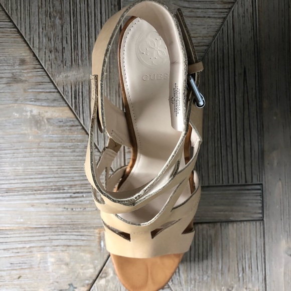 Guess Hannele Cork Wedge Sandal - Picture 6 of 10